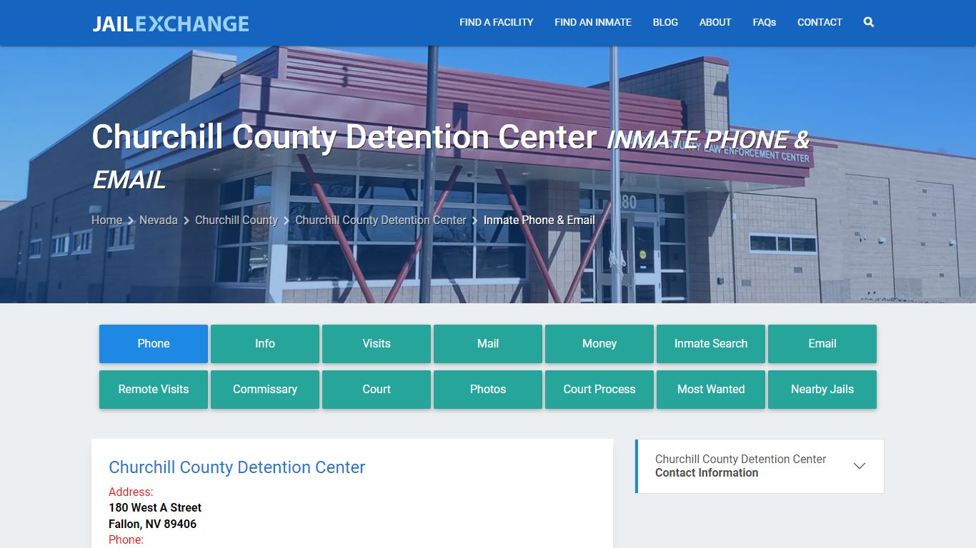 Inmate Phone - Churchill County Detention Center, NV - Jail Exchange